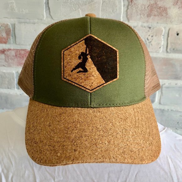 Rock Climber Unisex Cork Snap Back Vegan Hat - Picture 2 of 8